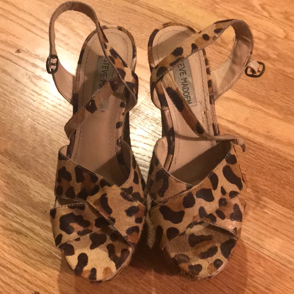 Leopard Steve Madden platforms